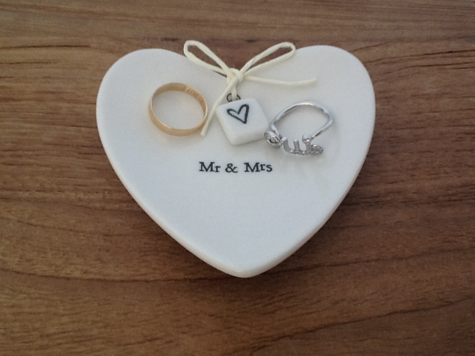 Oui Oui-platito anillos Mr & Mrs