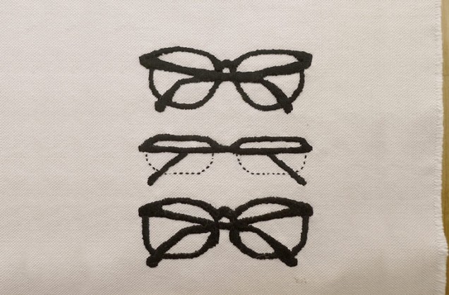 Cuadros de hilo gafas retro-Yolanda Andrés-regalo original boda-Oui Oui